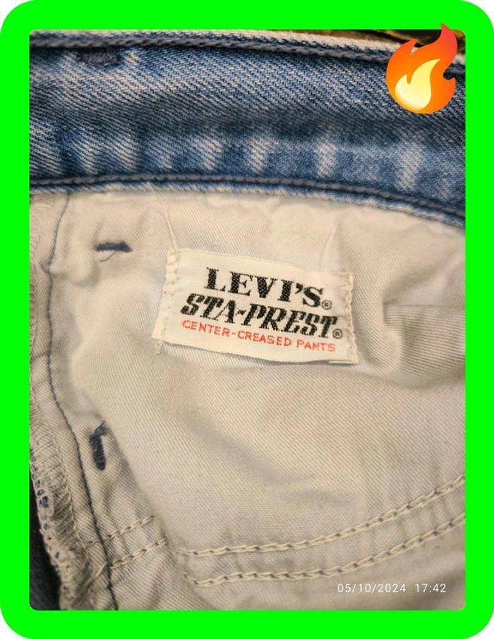 Rare jeans vintage Levi's sta-prest bleu clair taille 40 ( 30 us) - photo numéro 2