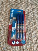 Stylos Frixon effaçables bleu + 3 recharges