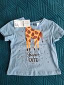 Tee-shirt girafe neuf