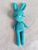 Doudou lapin bleu