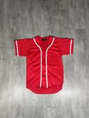 Maillot Baseball Zett Japon Rouge et Blanc Taille XS Femme