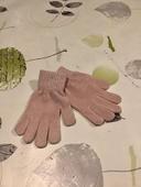 Paire de gants rose clair taille 8/12 ans extensible