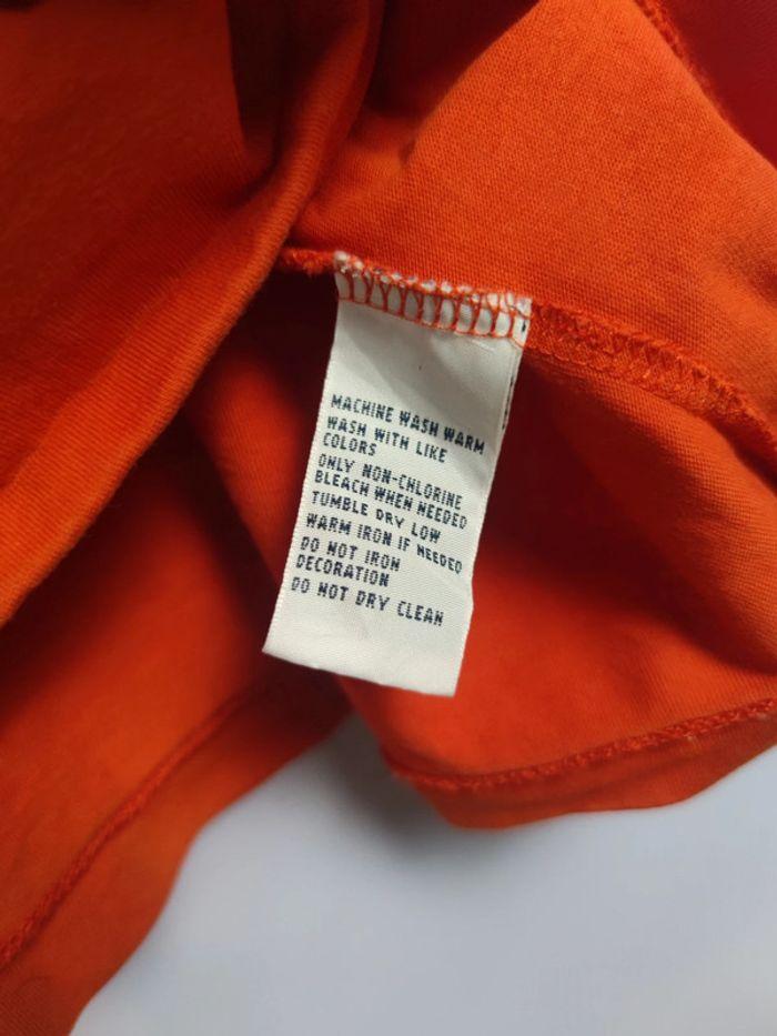 T-shirt Ralph Lauren Orange Logo Brodé Bleu Électrique Taille 2XL Homme - photo numéro 5