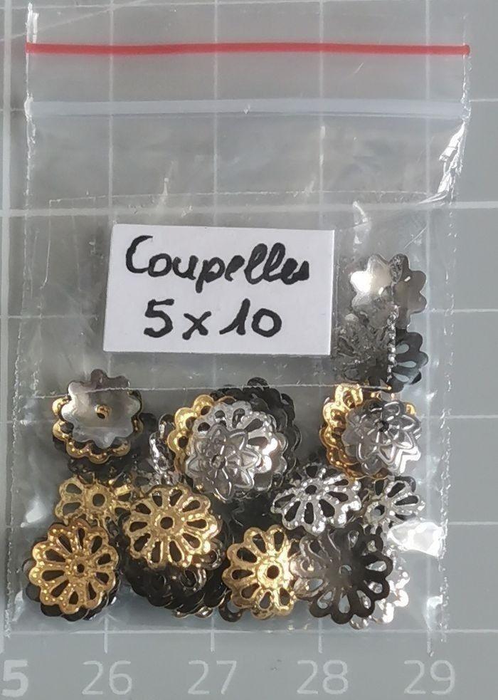 50 x coupelles en métal argenté, doré et couleur bronze - 5 styles différents - photo numéro 5