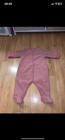 Pyjama rose lilas chaud hiver 6 mois petit bateau