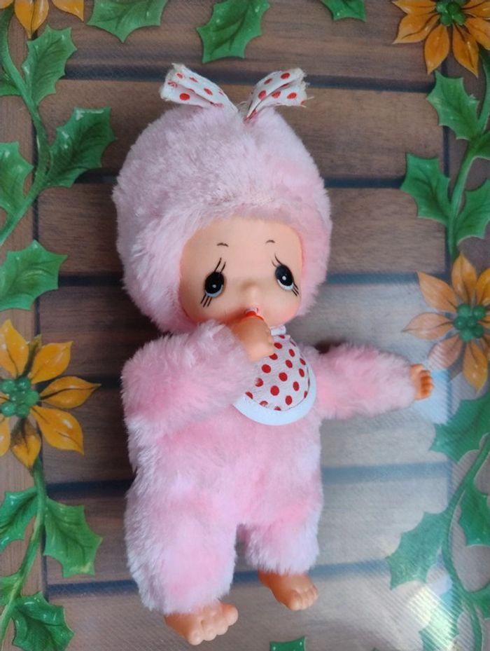 Peluche monchhichi rose - photo numéro 3