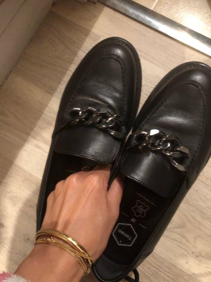 Mocassin t38 en cuir noir - photo numéro 7