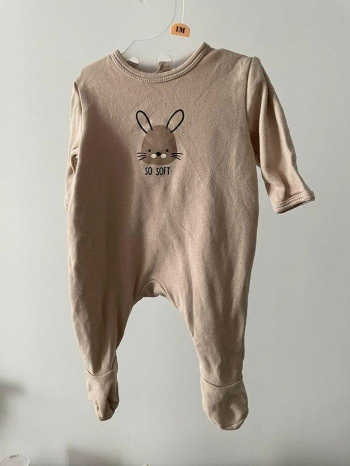 Lot de 3 pyjamas en coton taille 1 mois - photo numéro 2