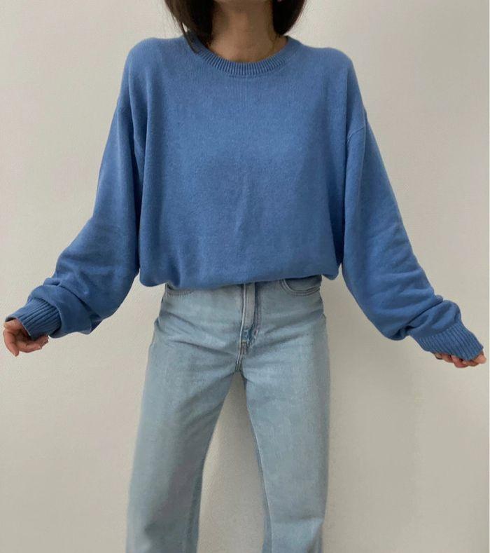 Oversized pull long bleu - photo numéro 2