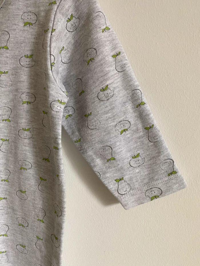 Pyjama léger en coton 1 pièce gris chiné et pomme 🍏 - 24 Mois - photo numéro 7