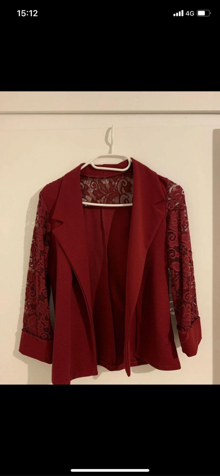 Veste/Blazer bordeaux Bershka - photo numéro 1