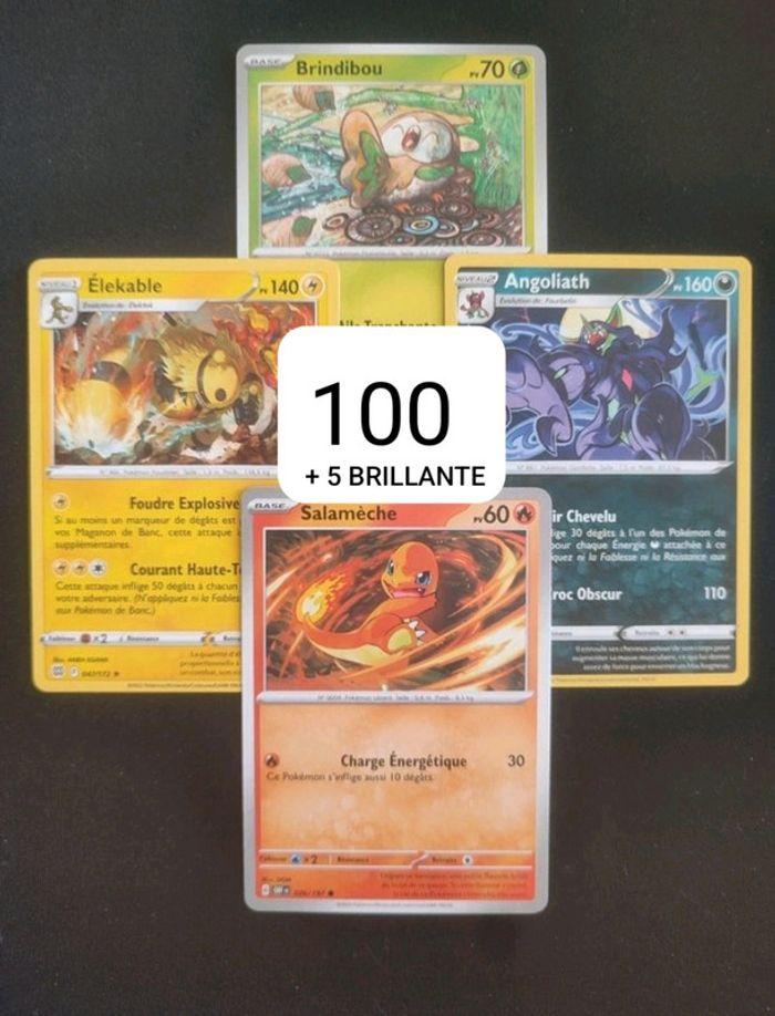 100 cartes Pokémon