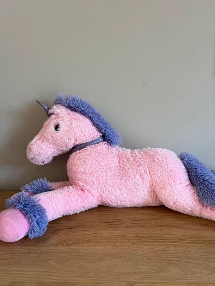 Peluche licorne rose - photo numéro 1