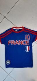 Tshirt foot FRANCE numéro  10 4 ans