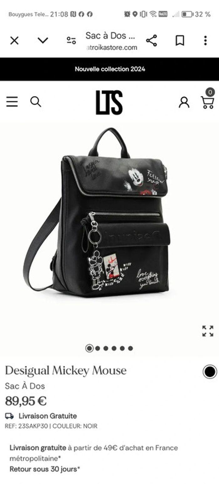 Sac à dos desigual mickey - photo numéro 7