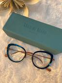 Montures de lunettes comme neuves Caroline Abram Bleu/cuivre