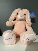 Lapin personnalisable rose ,gris ,marron