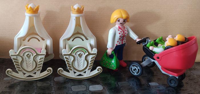 Playmobil jumeaux et berceauc - photo numéro 1