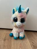 Peluche licorne bleu