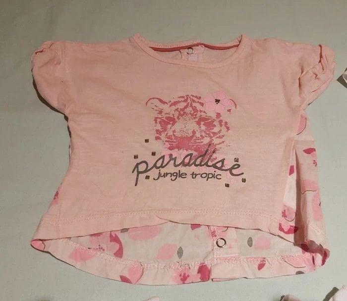 Tee shirt rose avec imprimé, marque gémo taille 3 mois