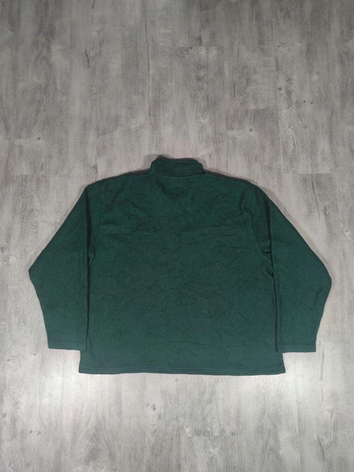 Veste Half Zip Old Navy Vert Sapin Logo Brodé Bleu Marine Taille XL Homme - photo numéro 7