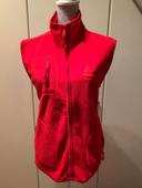 Veste sans manches polaire ski rouge femme.