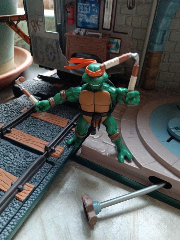 Playset tortue ninja mutant teenage turtle tmnt 2003 mirage toy lair quartier général figurine - photo numéro 9