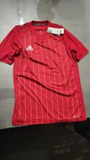 Tee shirt foot adidas rouge taille M