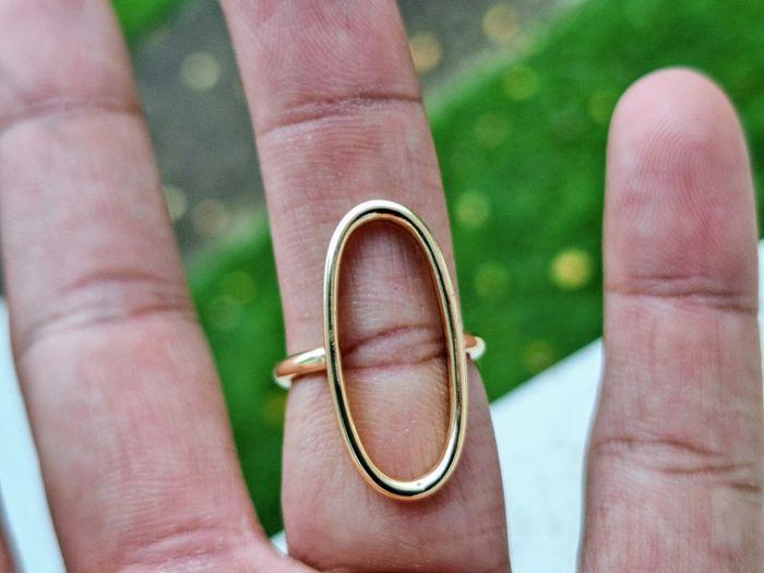 Bague ovale ouverte Doré, avec un design simple et Minimaliste, Ajustable - photo numéro 5