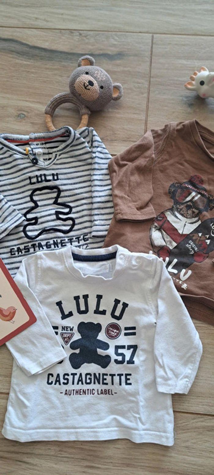 Lot de 3 Tee shirt manche longue Lulu castagnette - photo numéro 2