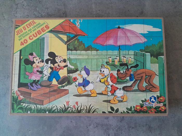 Jeu d'éveil cubes vintage Walt Disney - photo numéro 2