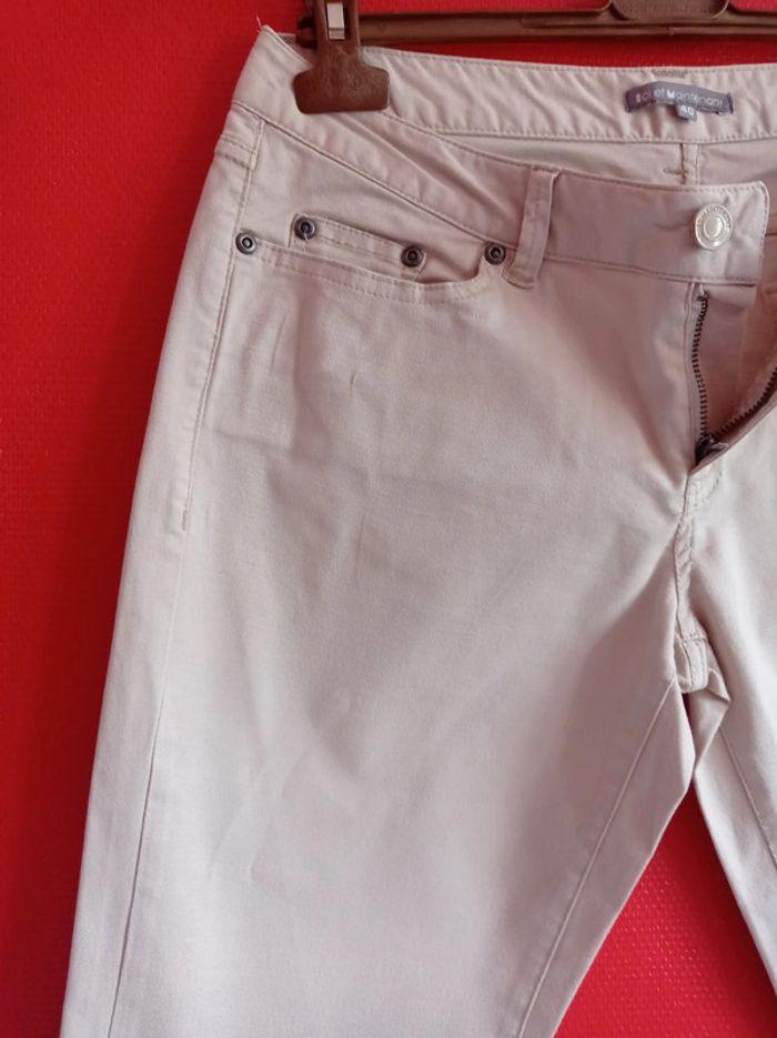 Pantalon Toile Taille 40 LH Crème - photo numéro 7