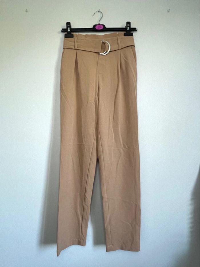 Pantalon droit beige Cache Cache - photo numéro 1