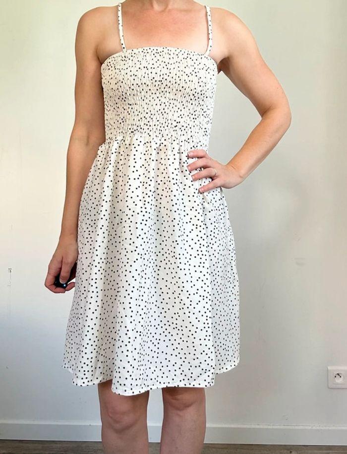 Robe été blanche à pois taille 36 💖 - photo numéro 2