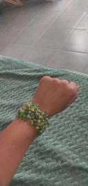 Bracelet perles  ajustable 2 tailles