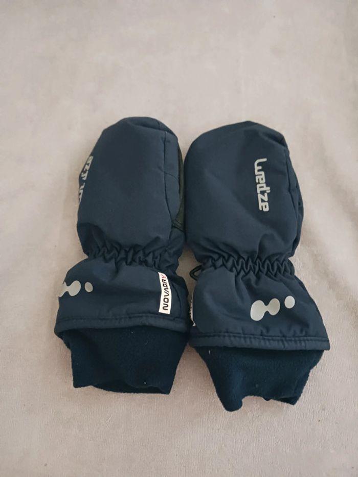 Moufles gants enfant 4ans bleu decathlon wed'ze - photo numéro 1