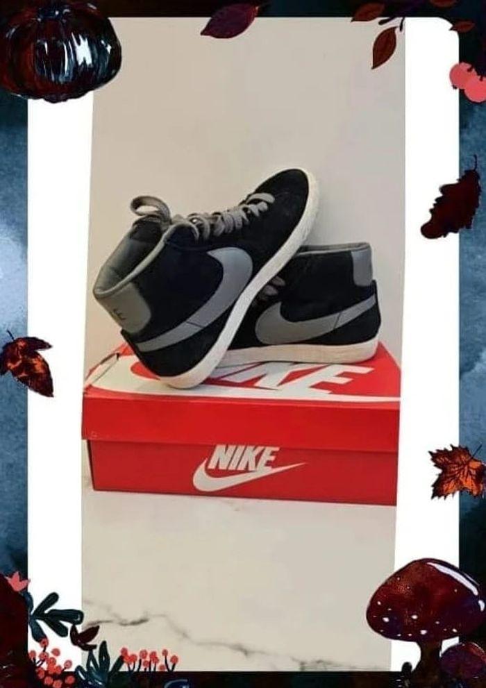 Nike blazer noir et grise en daim 44 - photo numéro 2