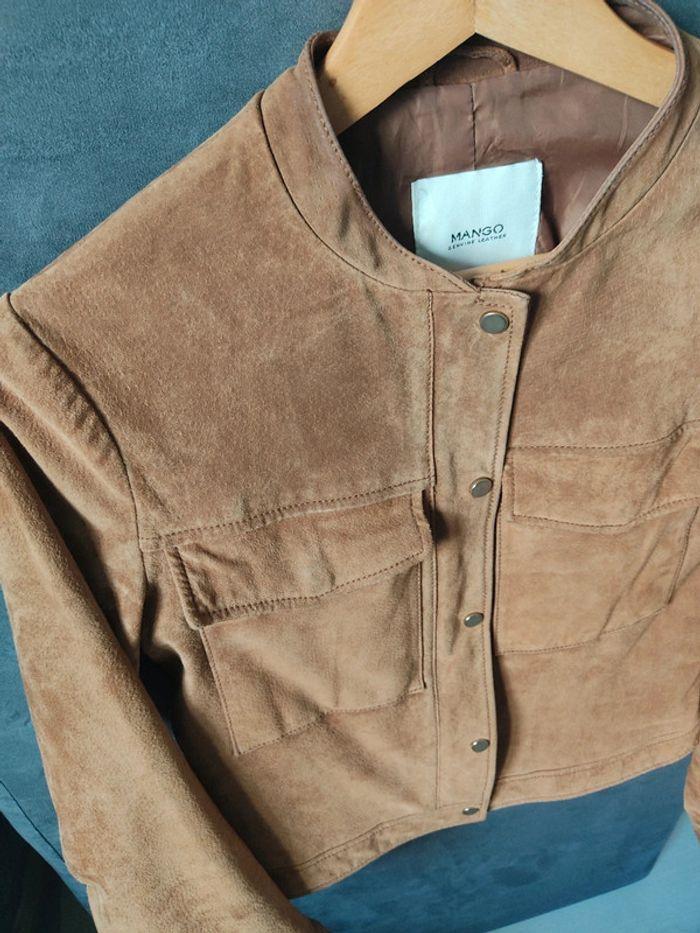 Veste 100% cuir • Mango • Taille S - photo numéro 3