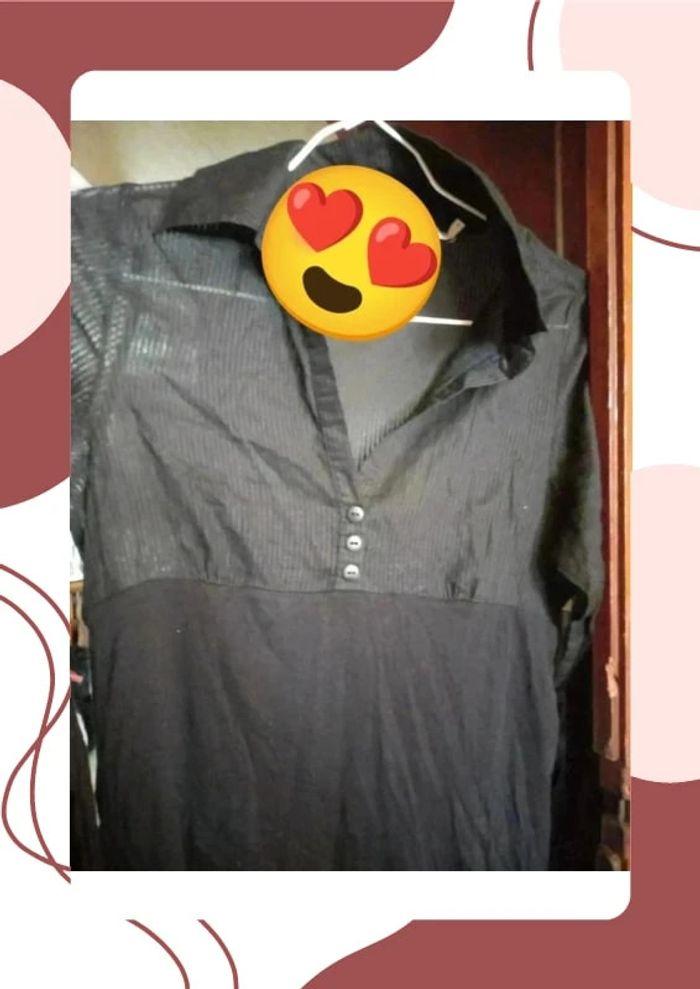 Chemise noire à rayures Cache Cache taille L/40 - photo numéro 8