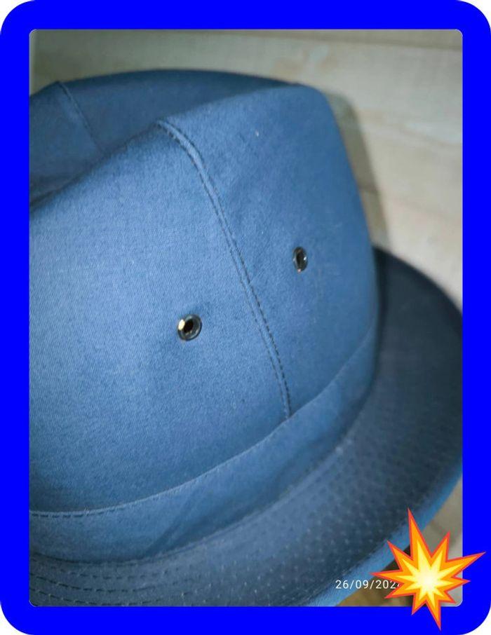 Chapeau fedora bleu vintage taille 54 - photo numéro 7