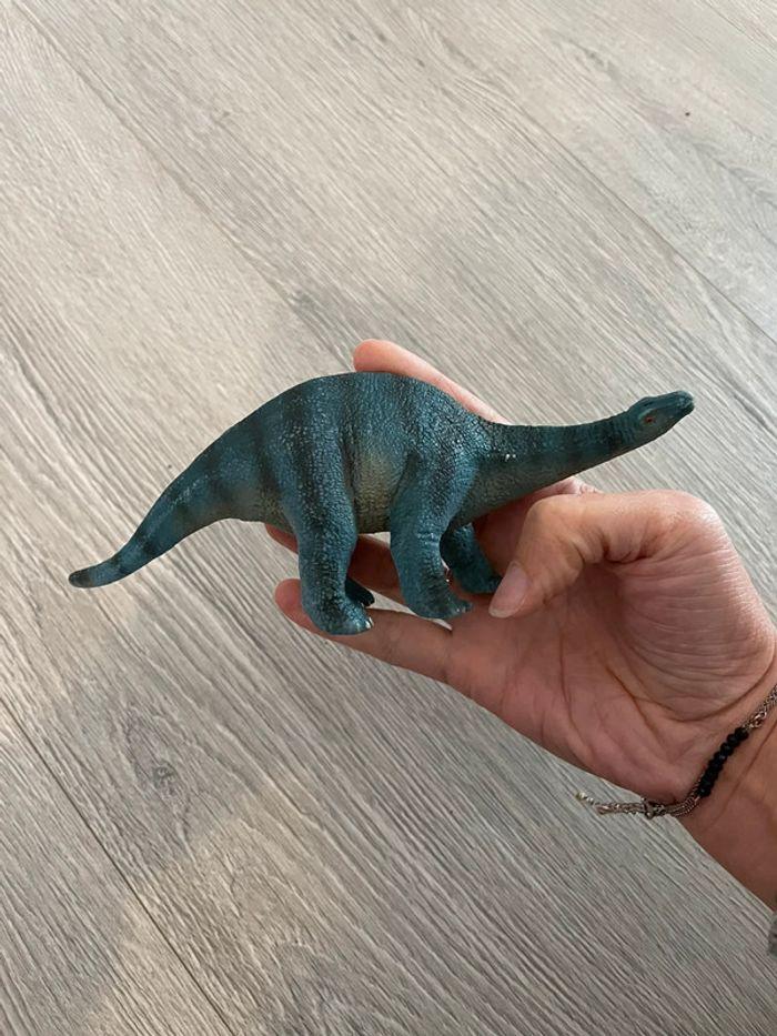 Rare figurine Dinosaure apatosaurus de collection bleu et noir schleich de 1993 - photo numéro 3