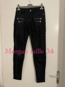 Pantalon jean bleu marine coupe skinny Morgan taille 34