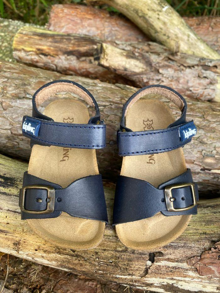 Sandales à scratch en cuir marine Kipling Fabio 20 Navy - photo numéro 2