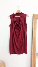 Robe satinée Bordeaux