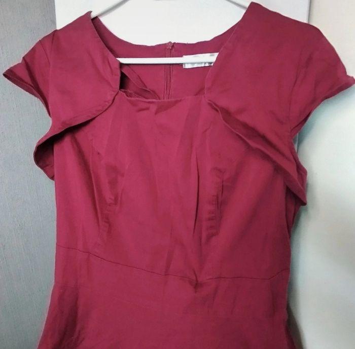 Robe rétro vintage Bordeaux T. XL - photo numéro 2