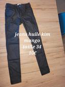 Pantalon effet huile kim