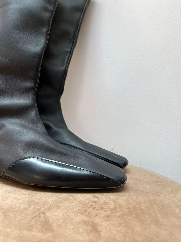 Bottes Finale Hermès cavalière taille 40 cuir noir - photo numéro 4