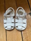 Sandales blanches cuir t.21