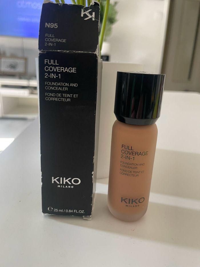 Fond de teint full coverage kiko 2 en 1 neuf emballage 95 neutre neutral - photo numéro 1