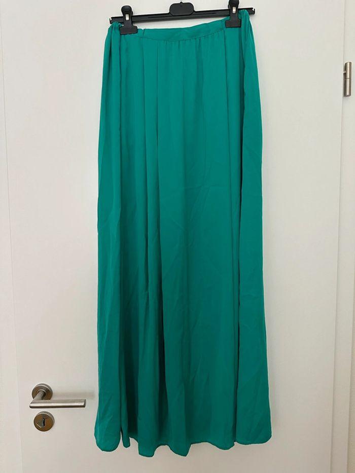 Jupe longue turquoise Zara Taille XS - photo numéro 1